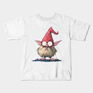 A funny scared gnome. Kids T-Shirt